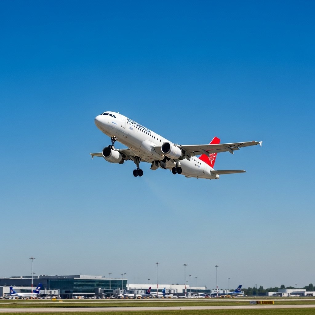 Flugzeug hebt ab
