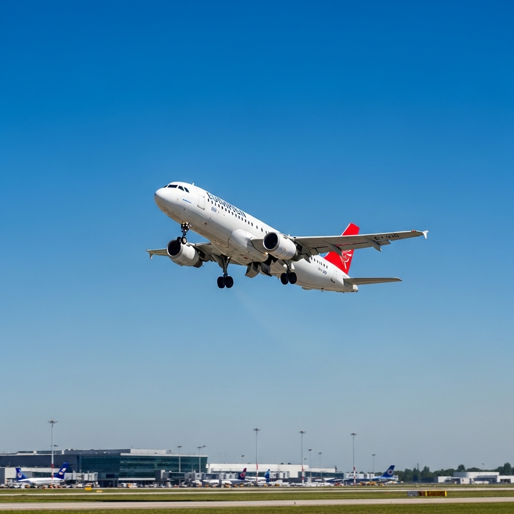 Flugzeug hebt ab